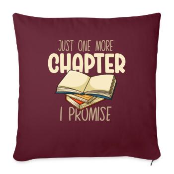 Encore un chapitre que je promets de lire - Housse de coussin décorative 45 x 45 cm - bordeaux - Devant