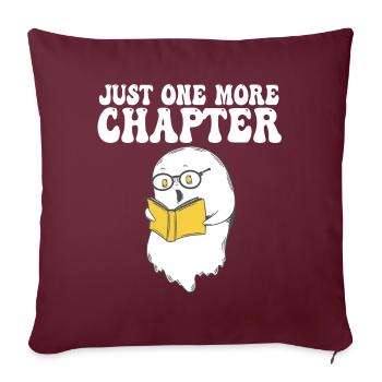 Encore un chapitre que je promets de lire - Housse de coussin décorative 45 x 45 cm - bordeaux - Devant