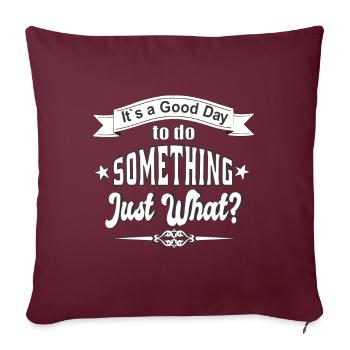 Dire, Drôles de dictons - Housse de coussin décorative 45 x 45 cm - bordeaux - Devant