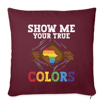 Non autorisé dans les classes 9, 16 de Nice; US, WHERE, EM, ROYAUME-UNI - Housse de coussin décorative 45 x 45 cm - bordeaux - Devant