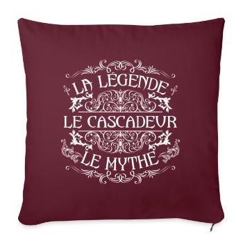 Cascadeur | meilleur Cascadeur | la légende le myt - Housse de coussin décorative 45 x 45 cm - bordeaux - Devant