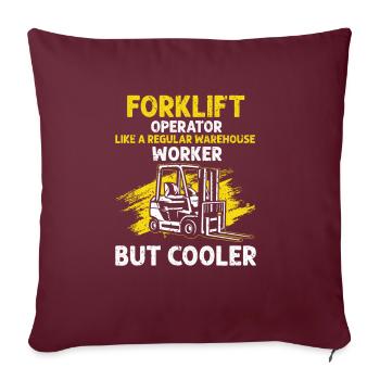 Magasiniers et magasiniers pour chariots élévateurs - Housse de coussin décorative 45 x 45 cm - bordeaux - Devant