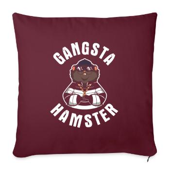 Nagetier Hamster - Sofakissenbezug 45 x 45 cm - Burgunderrot - Vorne
