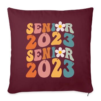 Senioren 2023 - Sofakissenbezug 45 x 45 cm - Burgunderrot - Vorne