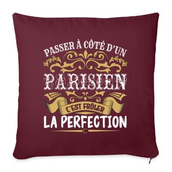 Le Meilleur Parisien | Parisien à la perfection - Housse de coussin décorative 45 x 45 cm - bordeaux - Devant