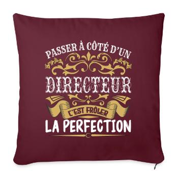 Le Meilleur Directeur | Directeur à la perfection - Housse de coussin décorative 45 x 45 cm - bordeaux - Devant