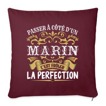 Le Meilleur Marin | Marin à la perfection - Housse de coussin décorative 45 x 45 cm - bordeaux - Devant