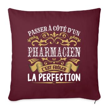 Le Meilleur Pharmacien | Pharmacien à la perfectio - Housse de coussin décorative 45 x 45 cm - bordeaux - Devant