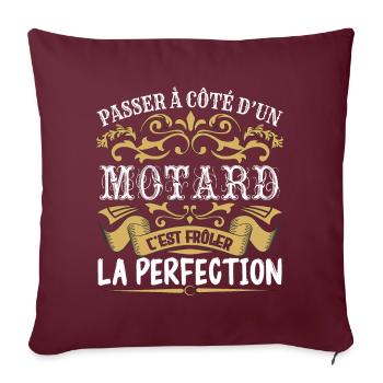 Le Meilleur Motard | Motard à la perfection - Housse de coussin décorative 45 x 45 cm - bordeaux - Devant