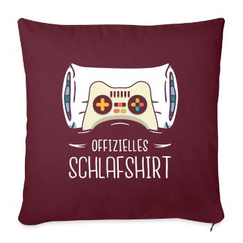 Offizielles Schlafshirt Game Controller Online - Sofakissenbezug 45 x 45 cm - Burgunderrot - Vorne
