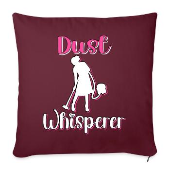 Femme de ménage Nettoyeuse - Housse de coussin décorative 45 x 45 cm - bordeaux - Devant