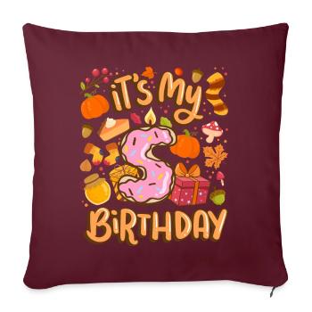 Es Ist Mein 5 Geburtstag Herbst Ahornblatt Herbst - Sofakissenbezug 45 x 45 cm - Burgunderrot - Vorne