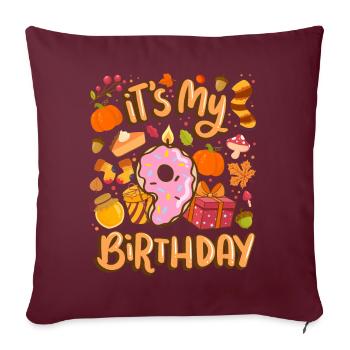 Es Ist Mein 9 Geburtstag Herbst Ahornblatt Herbst - Sofakissenbezug 45 x 45 cm - Burgunderrot - Vorne