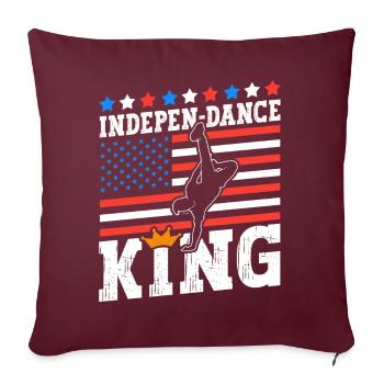 Indepen-dance King Juillet 4th Independence Day Dancers - Housse de coussin décorative 45 x 45 cm - bordeaux - Devant