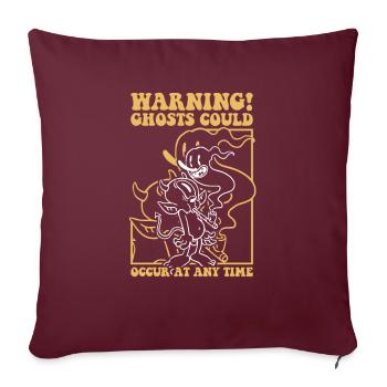 Les fantômes peuvent survenir à tout moment, Geisterjäger - Housse de coussin décorative 45 x 45 cm - bordeaux - Devant