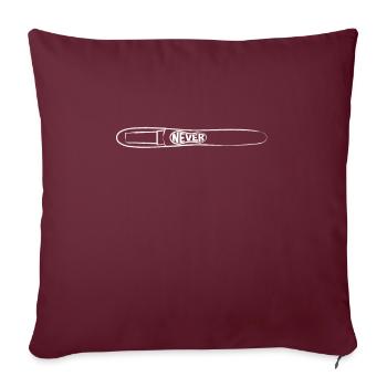 Pregnancy Test Never, Kinderlos - Sofakissenbezug 45 x 45 cm - Burgunderrot - Vorne