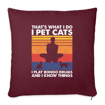 Do Pet Cats Play Bongo Drums & Know Things - Sofakissenbezug 45 x 45 cm - Burgunderrot - Vorne