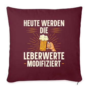 HEUTE WERDEN ALLE LAMPEN AUSGESCHOSSEN Bier - Sofakissenbezug 45 x 45 cm - Burgunderrot - Vorne