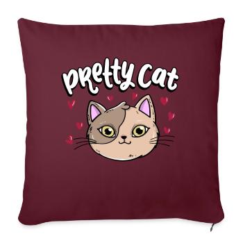 Pretty Cat Meow Kitten Animal Rights Movement (en anglais seulement) Pretty Cat Meow Kitten Animal Rights Movement (en anglais seulement) - Housse de coussin décorative 45 x 45 cm - bordeaux - Devant