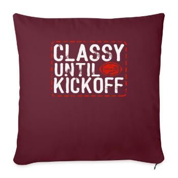 Chic jusqu’au coup d’envoi du match de football américain - Housse de coussin décorative 45 x 45 cm - bordeaux - Devant