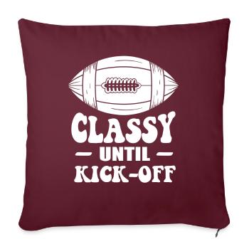 Chic jusqu’au coup d’envoi du match de football américain - Housse de coussin décorative 45 x 45 cm - bordeaux - Devant