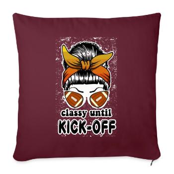 Chic jusqu’au coup d’envoi du match de football américain - Housse de coussin décorative 45 x 45 cm - bordeaux - Devant