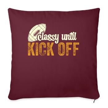 Chic jusqu’au coup d’envoi du match de football américain - Housse de coussin décorative 45 x 45 cm - bordeaux - Devant