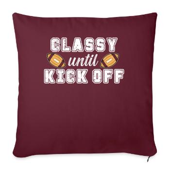 Chic jusqu’au coup d’envoi du match de football américain - Housse de coussin décorative 45 x 45 cm - bordeaux - Devant