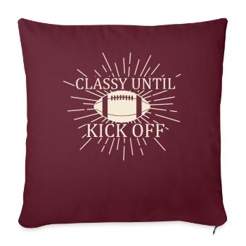 Chic jusqu’au coup d’envoi du match de football américain - Housse de coussin décorative 45 x 45 cm - bordeaux - Devant