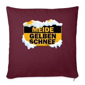 Meide Gelben Schnee Lustiges Wintersport Schnee - Sofakissenbezug 45 x 45 cm - Burgunderrot - Vorne
