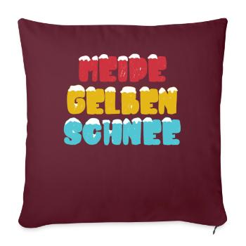 Meide Gelben Schnee Lustiges Wintersport Schnee - Sofakissenbezug 45 x 45 cm - Burgunderrot - Vorne