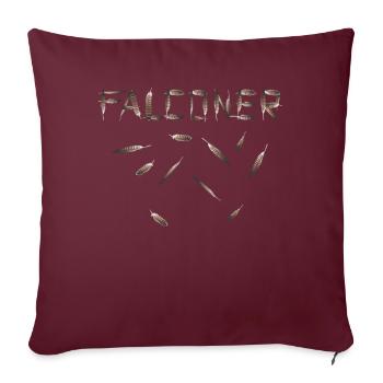 Le faucon entraîne la chasse au faucon entraîne les faucons - Housse de coussin décorative 45 x 45 cm - bordeaux - Devant