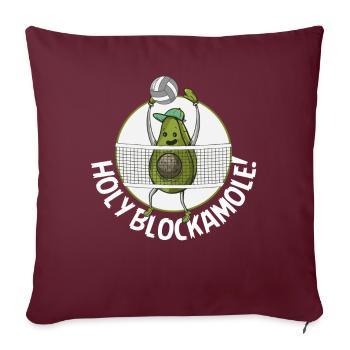 Holy Blockamole Volleyball Avocado - Sofakissenbezug 45 x 45 cm - Burgunderrot - Vorne