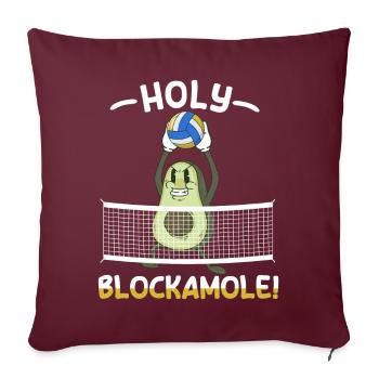 Holy Blockamole Volleyball Avocado - Sofakissenbezug 45 x 45 cm - Burgunderrot - Vorne