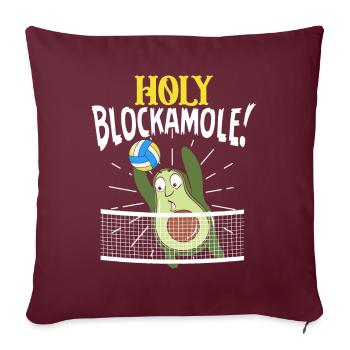Holy Blockamole Volleyball Avocado - Sofakissenbezug 45 x 45 cm - Burgunderrot - Vorne
