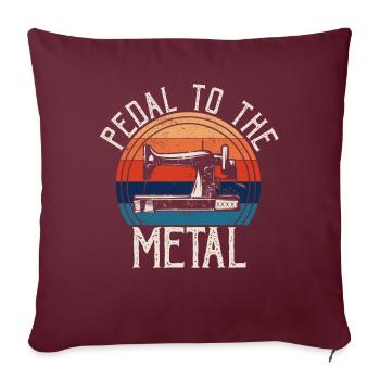 Pedal Zur Metallnähmaschine Quilten Frauen - Sofakissenbezug 45 x 45 cm - Burgunderrot - Vorne