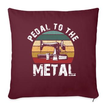 Pedal Zur Metallnähmaschine Quilten Frauen - Sofakissenbezug 45 x 45 cm - Burgunderrot - Vorne