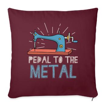 Pedal Zur Metallnähmaschine Quilten Frauen - Sofakissenbezug 45 x 45 cm - Burgunderrot - Vorne