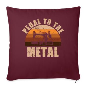 Pedal Zur Metallnähmaschine Quilten Frauen - Sofakissenbezug 45 x 45 cm - Burgunderrot - Vorne