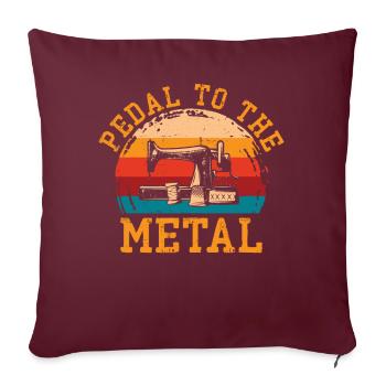 Pedal Zur Metallnähmaschine Quilten Frauen - Sofakissenbezug 45 x 45 cm - Burgunderrot - Vorne