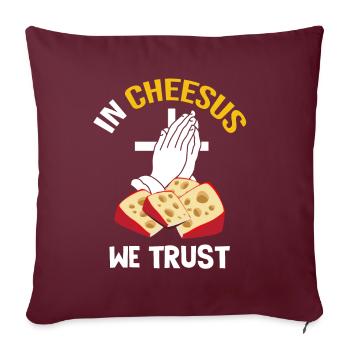 Charcuterie-Design für Käsemacher - Sofakissenbezug 45 x 45 cm - Burgunderrot - Vorne
