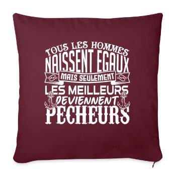 Pêcheur meilleurs Pêcheurs la pêche papa pêcheur - Housse de coussin décorative 45 x 45 cm - bordeaux - Devant