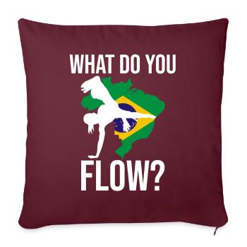 Danse brésilienne pour le kickboxing - Housse de coussin décorative 45 x 45 cm - bordeaux - Devant