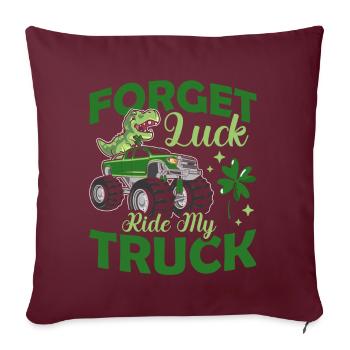 Oubliez le bonheur Montez mon camion Dinosaur St. - Housse de coussin décorative 45 x 45 cm - bordeaux - Devant