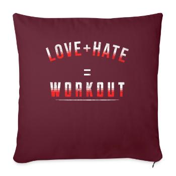 Cadeau pour sportif Workout WOD Musculation Sport - Housse de coussin décorative 45 x 45 cm - bordeaux - Devant