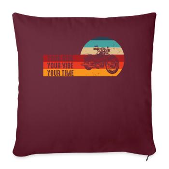 Your Ride Your Vibe Your Time - Housse de coussin décorative 45 x 45 cm - bordeaux - Devant