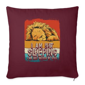 Je ne dors pas, je repose juste mes yeux - Housse de coussin décorative 45 x 45 cm - bordeaux - Devant