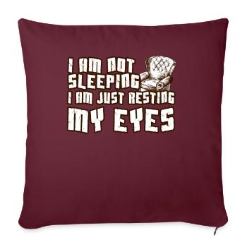 Je ne dors pas, je repose juste mes yeux - Housse de coussin décorative 45 x 45 cm - bordeaux - Devant