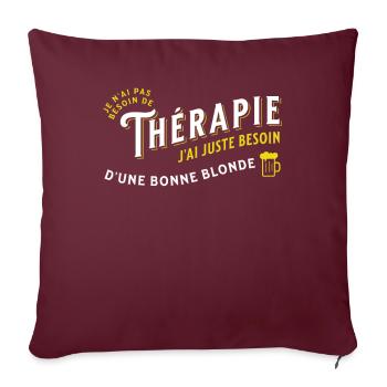 Apéro Idée Cadeau Citation Bière Alcool Apéritif - Housse de coussin décorative 45 x 45 cm - bordeaux - Devant