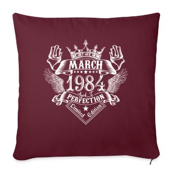 Mars 1984 | Mars 1984 anniversaire 1984 - Housse de coussin décorative 45 x 45 cm - bordeaux - Devant